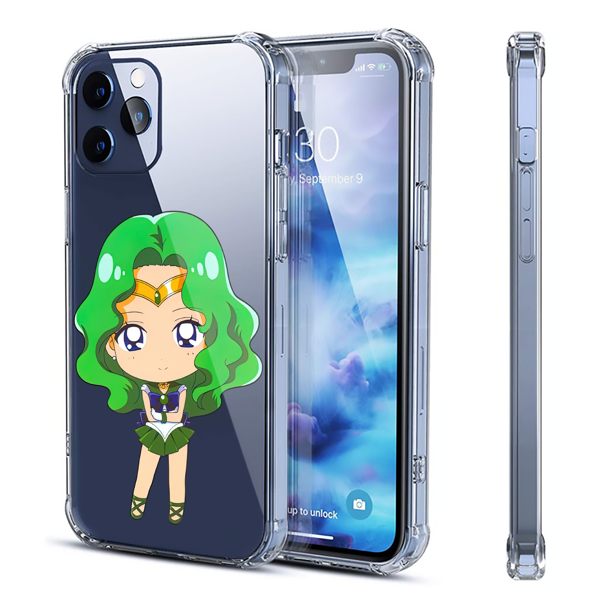 （画像用） 美少女戦士セーラームーン 海王 みちる（かいおう みちる） Sailor Moon Kaiou Michiru 【iPhone 12シリーズ対応】透明スマホケース（クリアソフトケース）